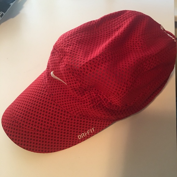 red nike dri fit hat